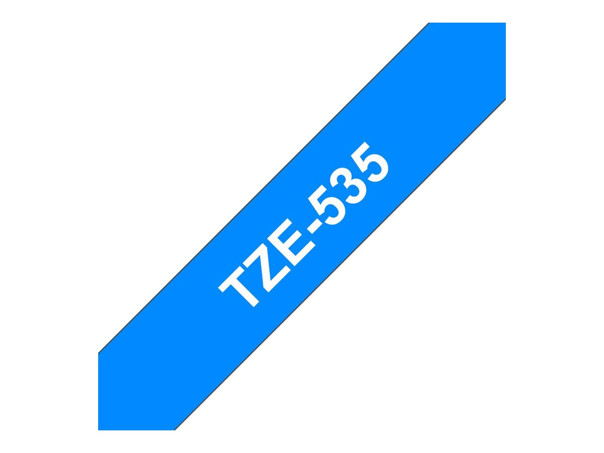 Brother | TZe-535 Laminated tape | White on Blue | TZe | 8 m | 1.2 cm - Image 11