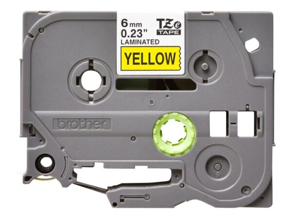 Brother | TZe-611 Laminated Tape | Black on Yellow | TZe | 8 m | 6 cm - Image 6