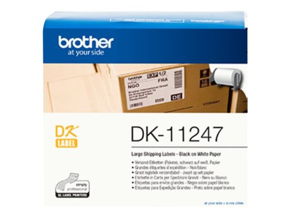 Brother | DK-11247 | Black on White | 180 labels per roll | 10.3 x 16.4 cm - Image 3