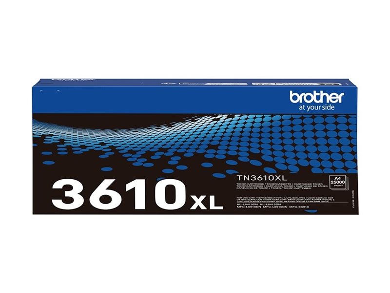 Brother TN-3610XL Genuine High Yield Toner Cartridge, Black | Brother TN3610XL | Toner cartridge | Black - Image 2