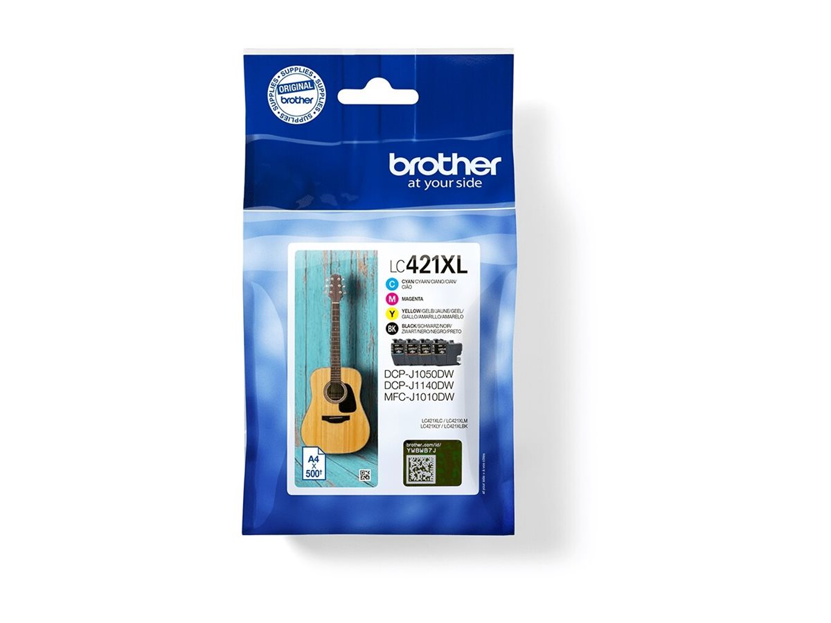 Brother LC421XLVAL Ink Cartridge Multipack | Brother Brother LC | LC421XLVAL | Brother LC421XL - 4-pack - XL - black, yellow, cyan, magenta - original - ink cartridge | Ink cartridge | Black, yellow, cyan, magenta - Image 2