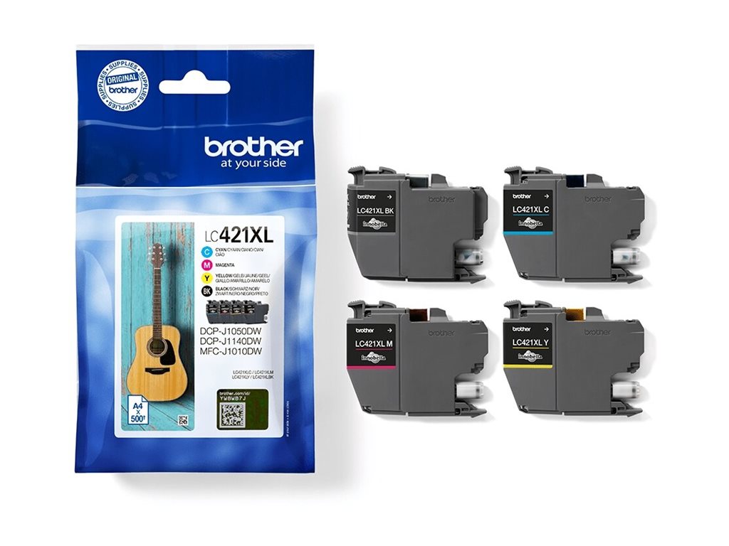Brother LC421XLVAL Ink Cartridge Multipack | Brother Brother LC | LC421XLVAL | Brother LC421XL - 4-pack - XL - black, yellow, cyan, magenta - original - ink cartridge | Ink cartridge | Black, yellow, cyan, magenta - Image 4