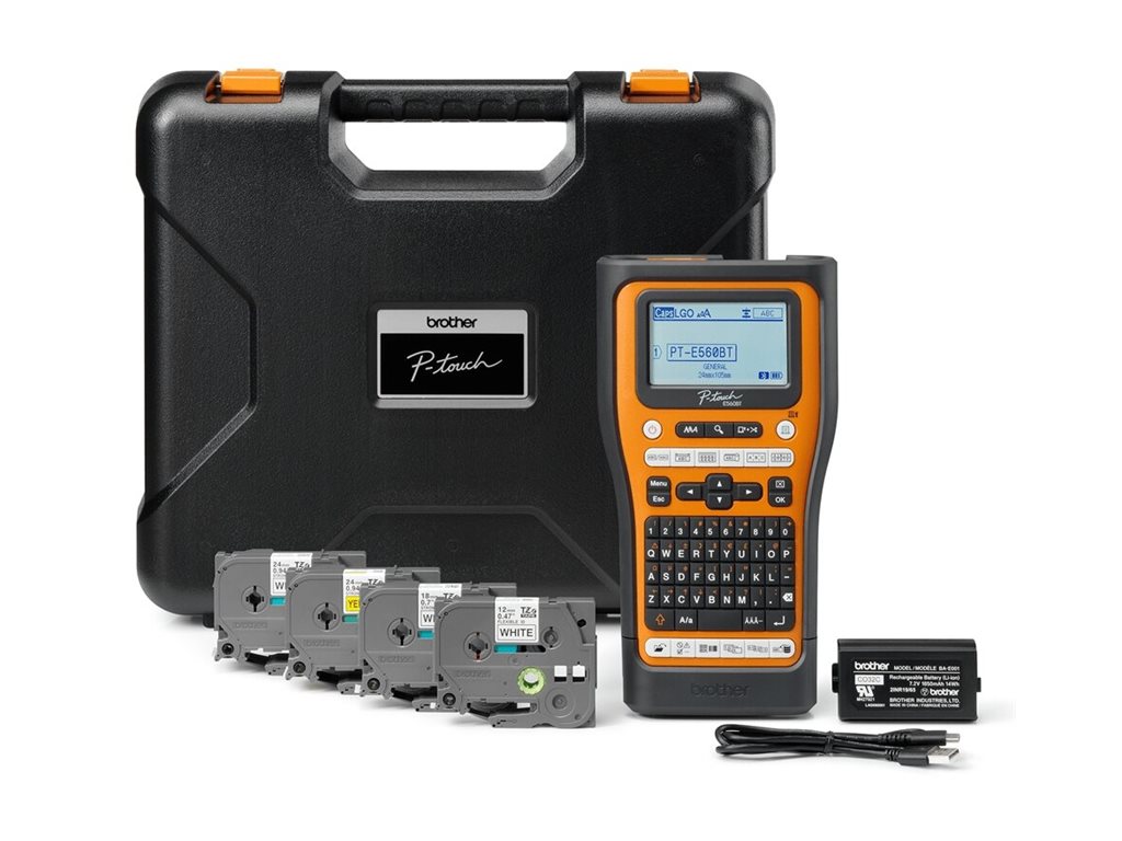 Brother PT-E560BTSP Pro | Thermal | Label Printer | Maximum ISO A-series paper size Other | Orange / Black - Image 14