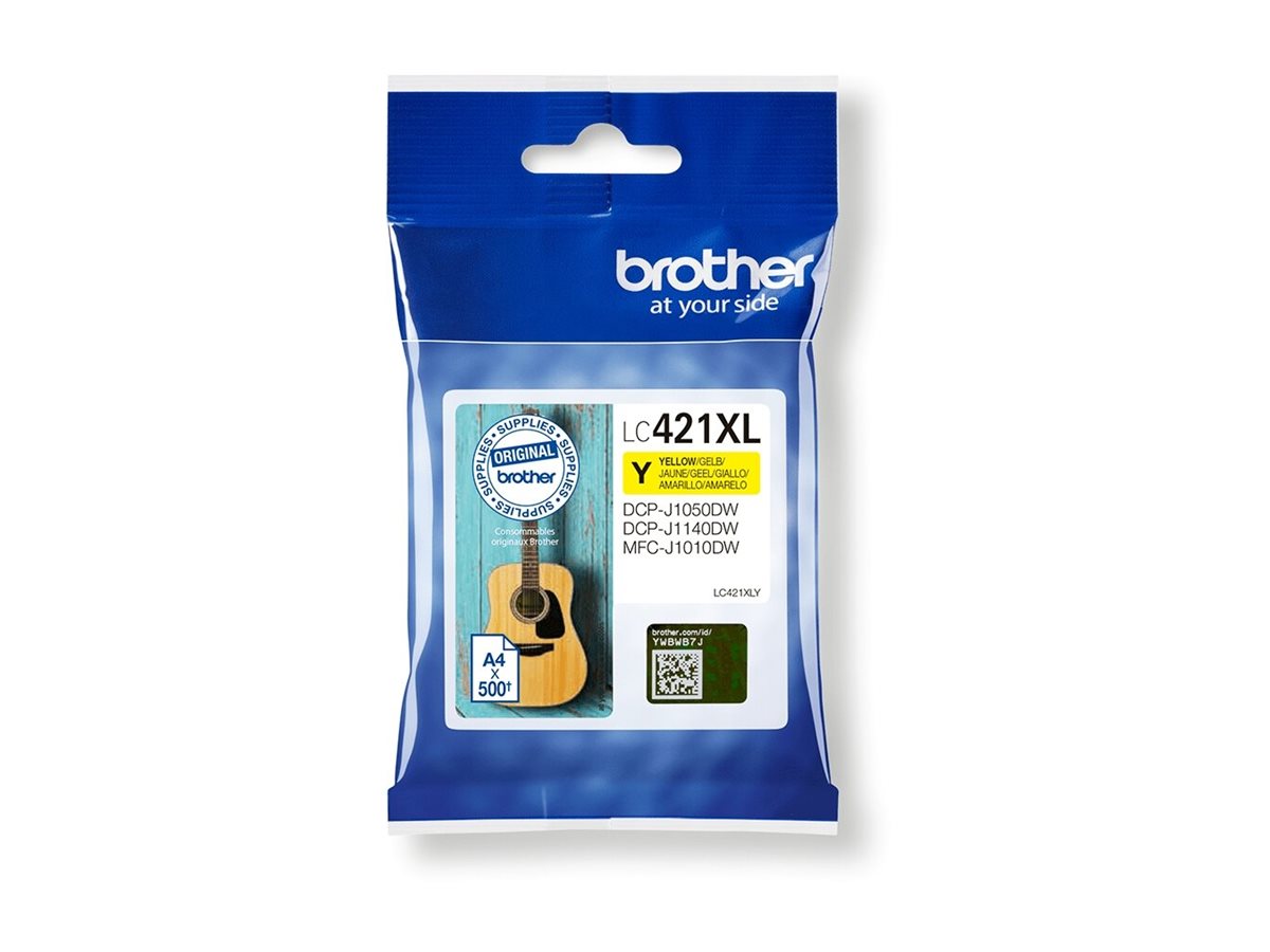 Brother LC421XLY Ink Cartridge, Yellow | Brother LC421XLY | Ink Cartridge | Yellow - Image 2