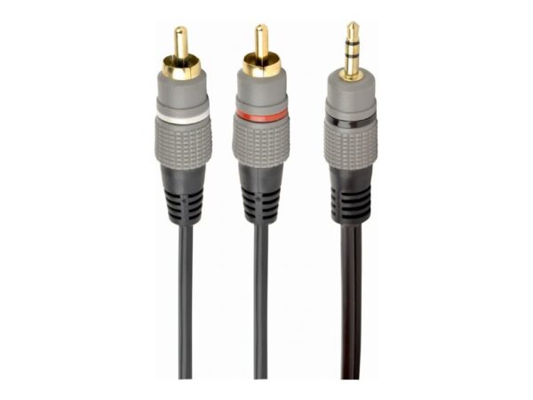 Cablexpert 3.5 mm stereo plug to 2xRCA plugs, gold-plated connectors, 1.5 | CCA-352-1.5M - Image 2