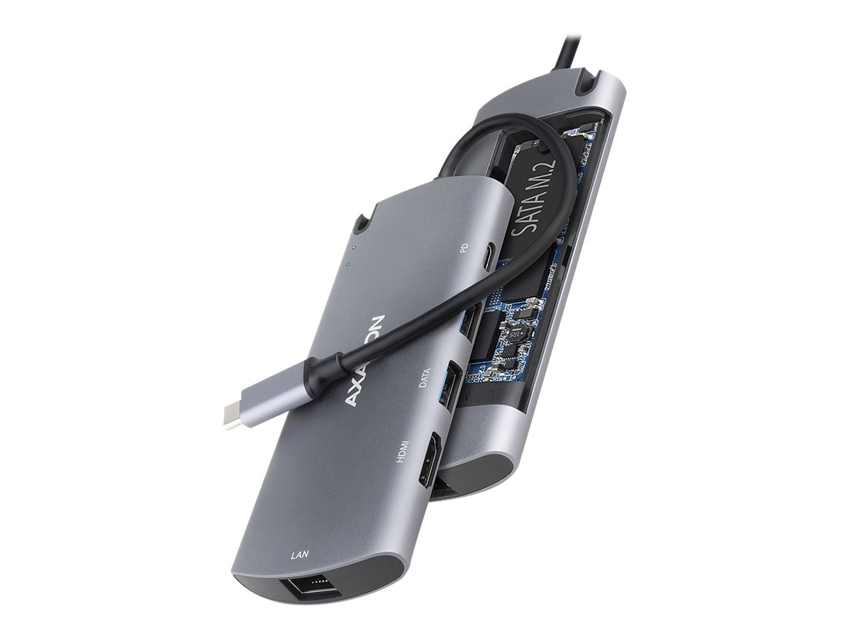 AXAGON SuperSpeed USB-C Combo 6in1 Hub | HMC-6M2 - Image 2