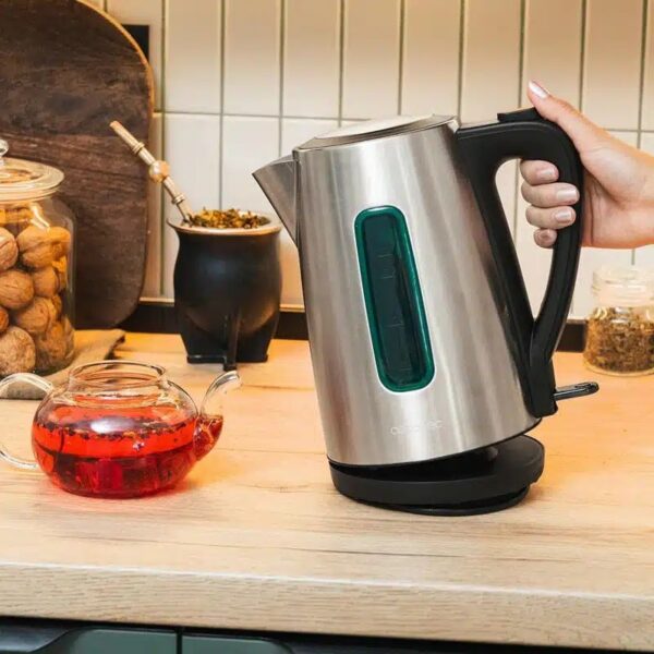 Cecotec Kettle | Thermosense 210 Steel | Electric | 2200 W | 1.7 L | Stainless steel | 360° rotational base | Black/Stainless steel - Image 4
