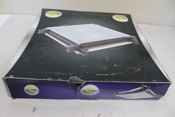 SALE OUT. Ceiling lamp GLOBO Edison, 2 x E27, 60W, with glass, wood color, 40 x 40 x 8.5 cm | Sourcing DAMAGED PACKAGING - Image 3