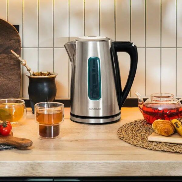 Cecotec Kettle | Thermosense 210 Steel | Electric | 2200 W | 1.7 L | Stainless steel | 360° rotational base | Black/Stainless steel - Image 5