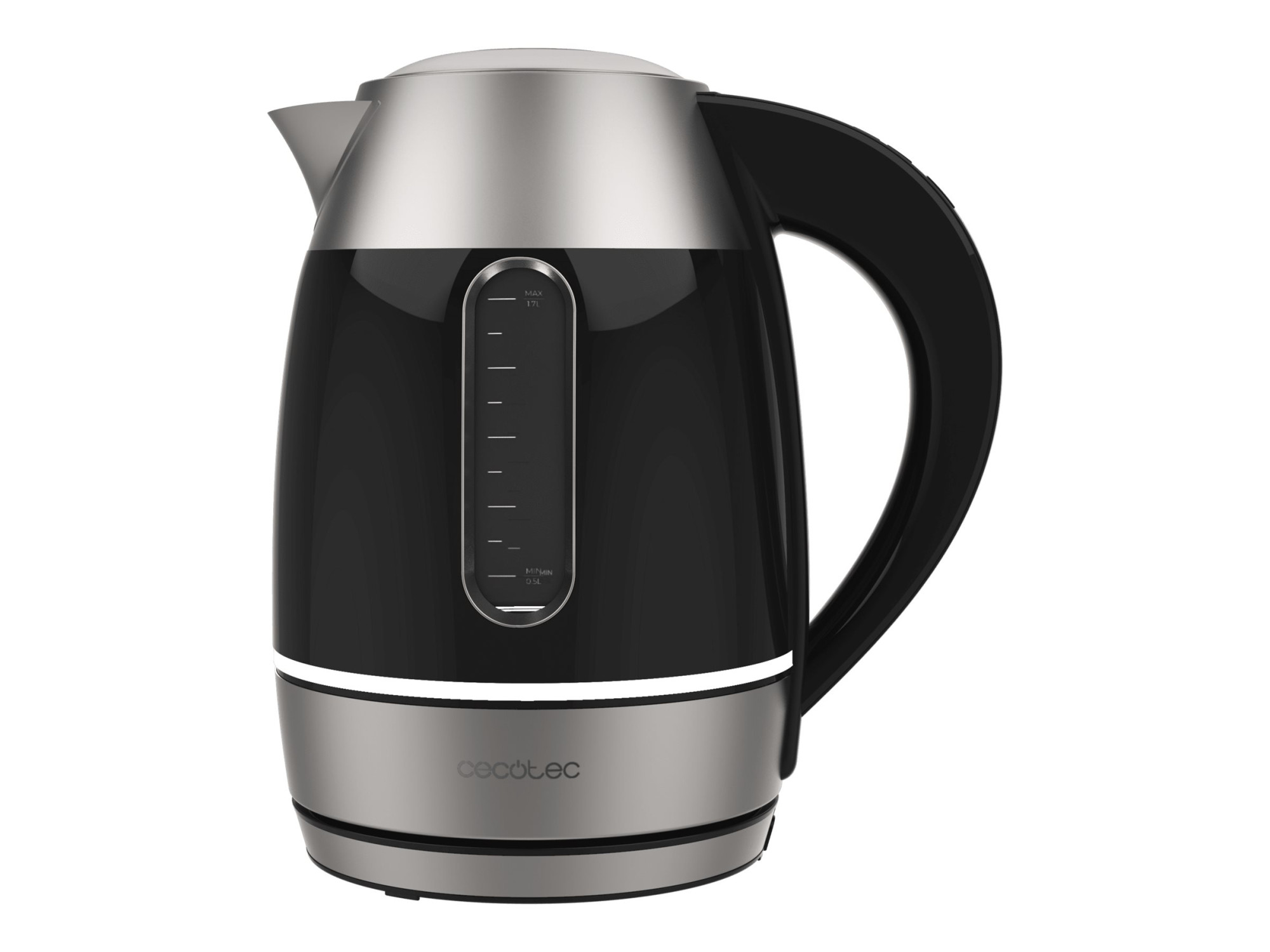Cecotec Kettle | Thermosense 400 VisionLight | Electric | 2200 W | 1.7 L | Stainless steel | 360° rotational base | Black/Stainless steel - Image 2