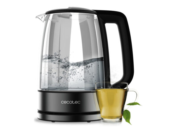 Cecotec Kettle | ThermoSense 340 Clear | Electric | 2200 W | 1.7 L | Glass | 360° rotational base | Clear - Image 2