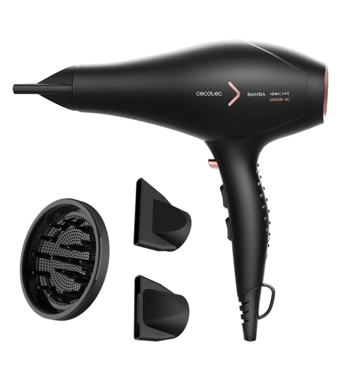 Cecotec Hair Dryer | Ionicare 5350 Powershine Fire | 2600 W | Number of temperature settings 3 | Ionic function | Diffuser nozzle | Black