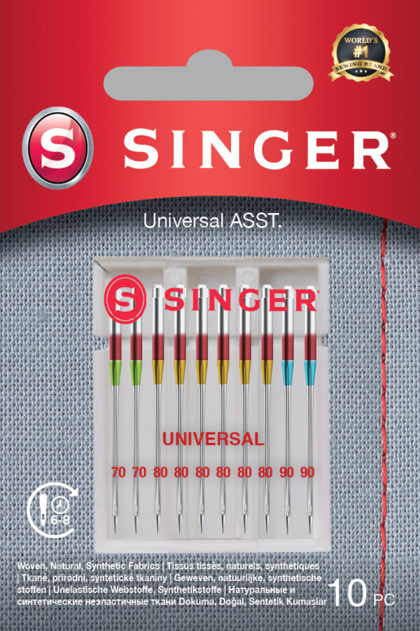 Singer | Universal Needles ASST 10PK for Woven Fabrics