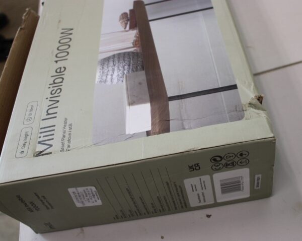 SALE OUT.  | Mill Heater | IB1000L DN Steel | Panel Heater | 1000 W | Number of power levels 1 | Suitable for rooms up to 12-16 m² | White | DAMAGED PACKAGING, SCRATCHED SIDE, DENTS ON BACK - Image 3