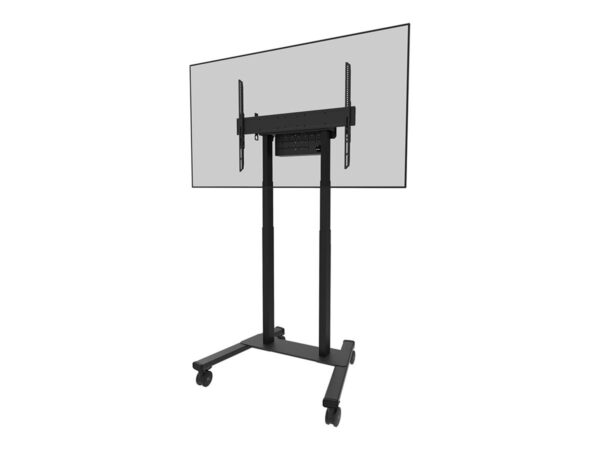 Neomounts Floor stand | FL55-875BL1 TV trolley | Adjustable Height | 55-100 " | Maximum weight (capacity) 110 kg | Black - Image 2