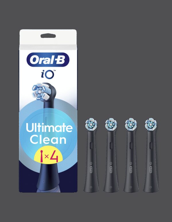 Oral-B Replaceable toothbrush heads | iO UltimateClean | Heads | For adults | Number of brush heads included 4 | Black