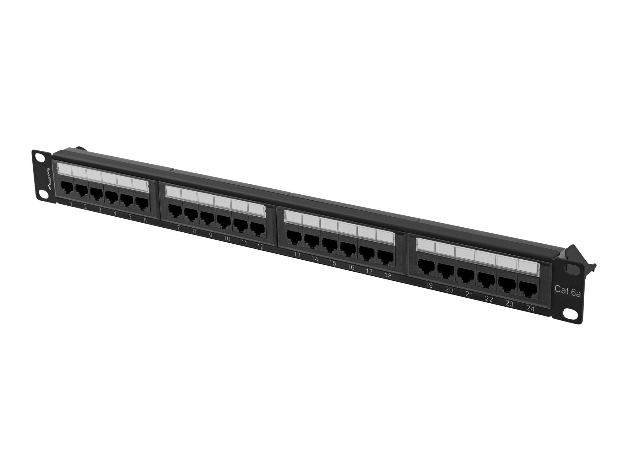 Lanberg | Patch Panel 24 port 1U 19" CAT.6A UTP | PPUA-1024-B | Black - Image 2