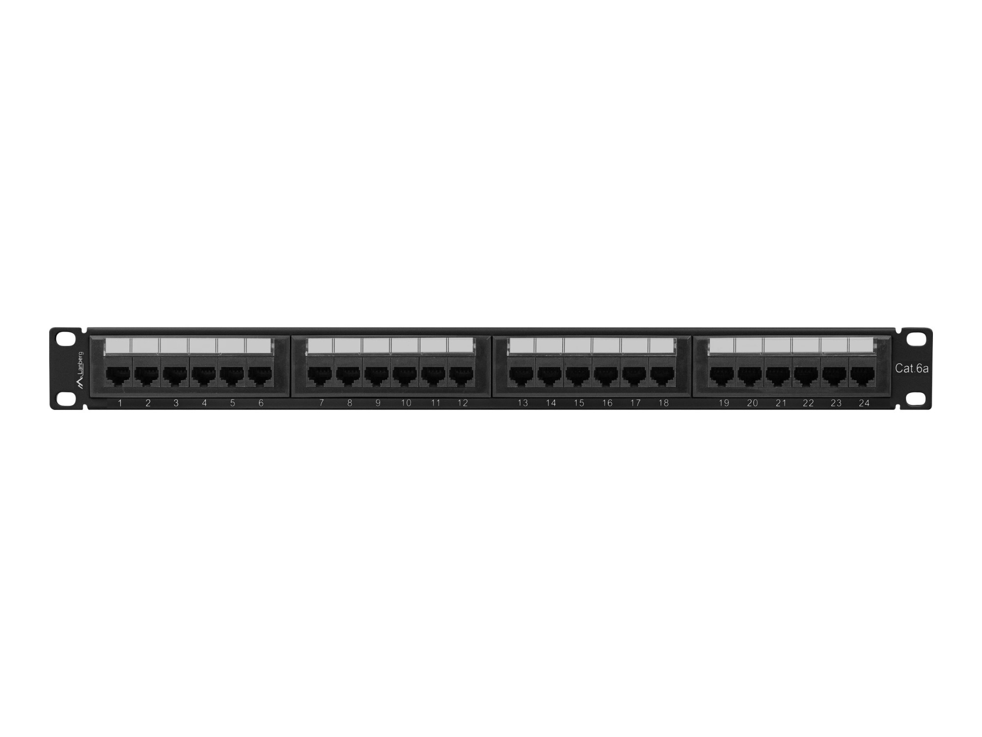 Lanberg | Patch Panel 24 port 1U 19" CAT.6A UTP | PPUA-1024-B | Black - Image 6