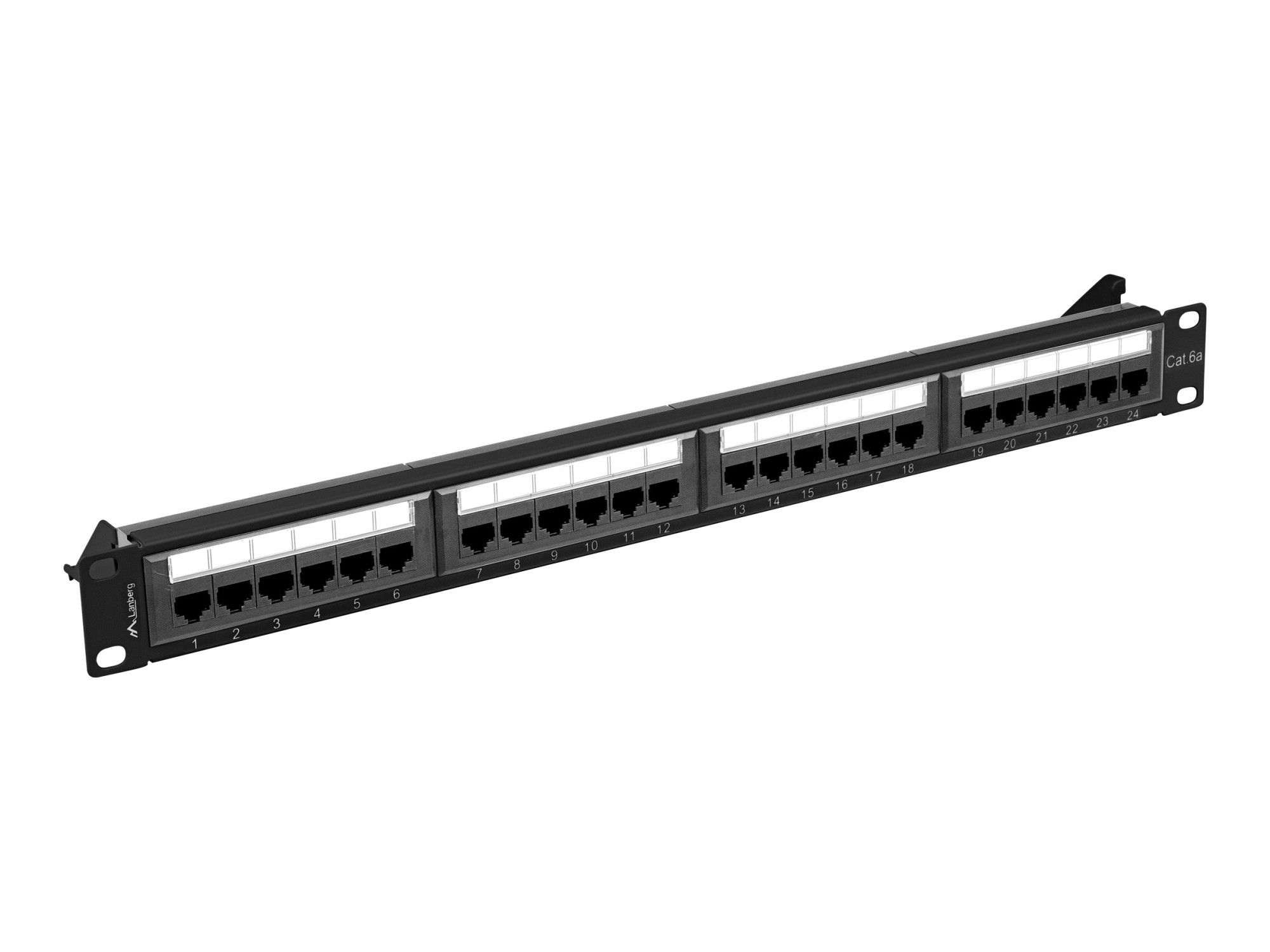 Lanberg | Patch Panel 24 port 1U 19" CAT.6A UTP | PPUA-1024-B | Black - Image 8