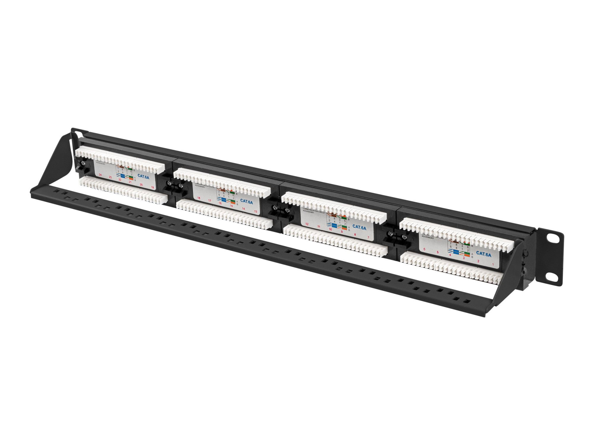 Lanberg | Patch Panel 24 port 1U 19" CAT.6A UTP | PPUA-1024-B | Black - Image 9