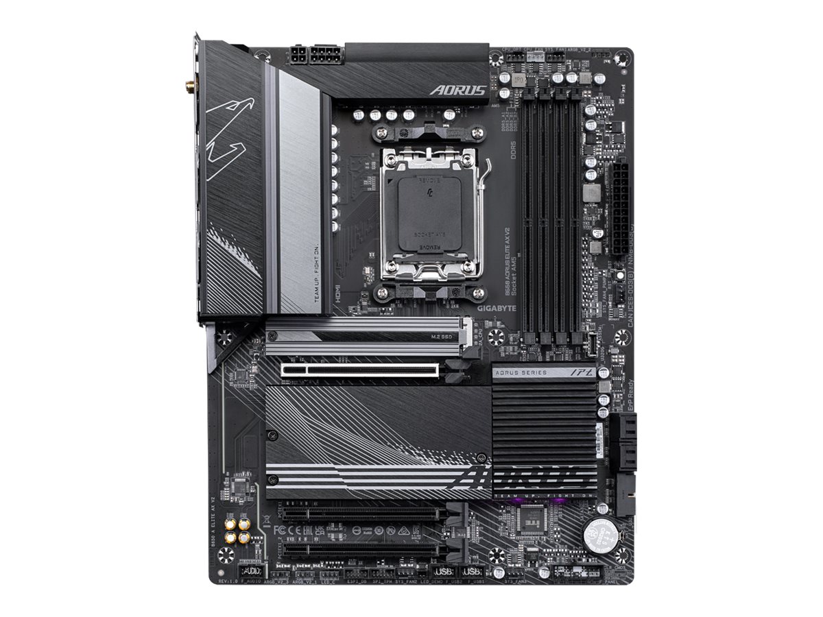 Gigabyte | B650 A ELITE AX V2 1.0 | Processor family AMD | Processor socket AM5 | DDR5 DIMM | Supported hard disk drive interfaces SATA, M.2 | Number of SATA connectors 4 - Image 2