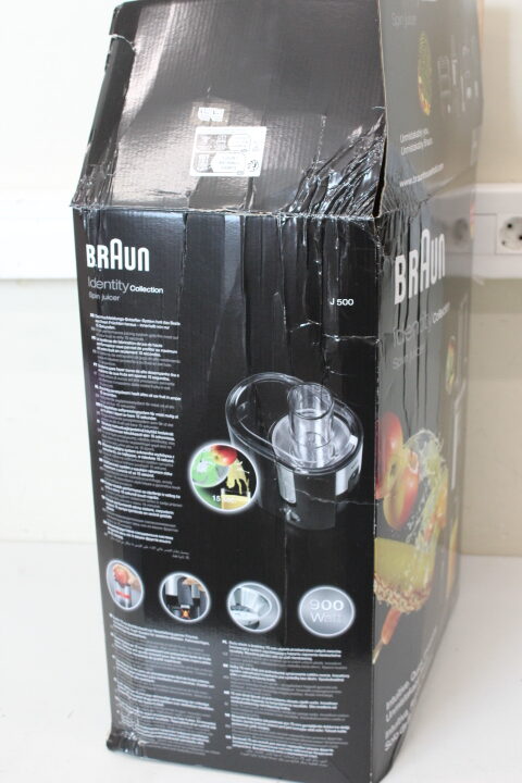 SALE OUT. Braun J500 Multiquick 5 Juicer, Black | Braun | J 500 Multiquick 5 | Type Juicer | Black | 900 W | Number of speeds 2 | DAMAGED PACKAGING, CRACKED CONTAINER SIDE - Image 2