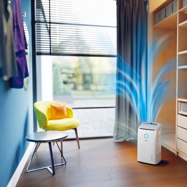 Philips 2in1 Dehumidifier and Purifier | DE5305/11 5000 Series | Power 245 W | Suitable for rooms up to 137 m³ | Water tank capacity 4 L | White - Image 5