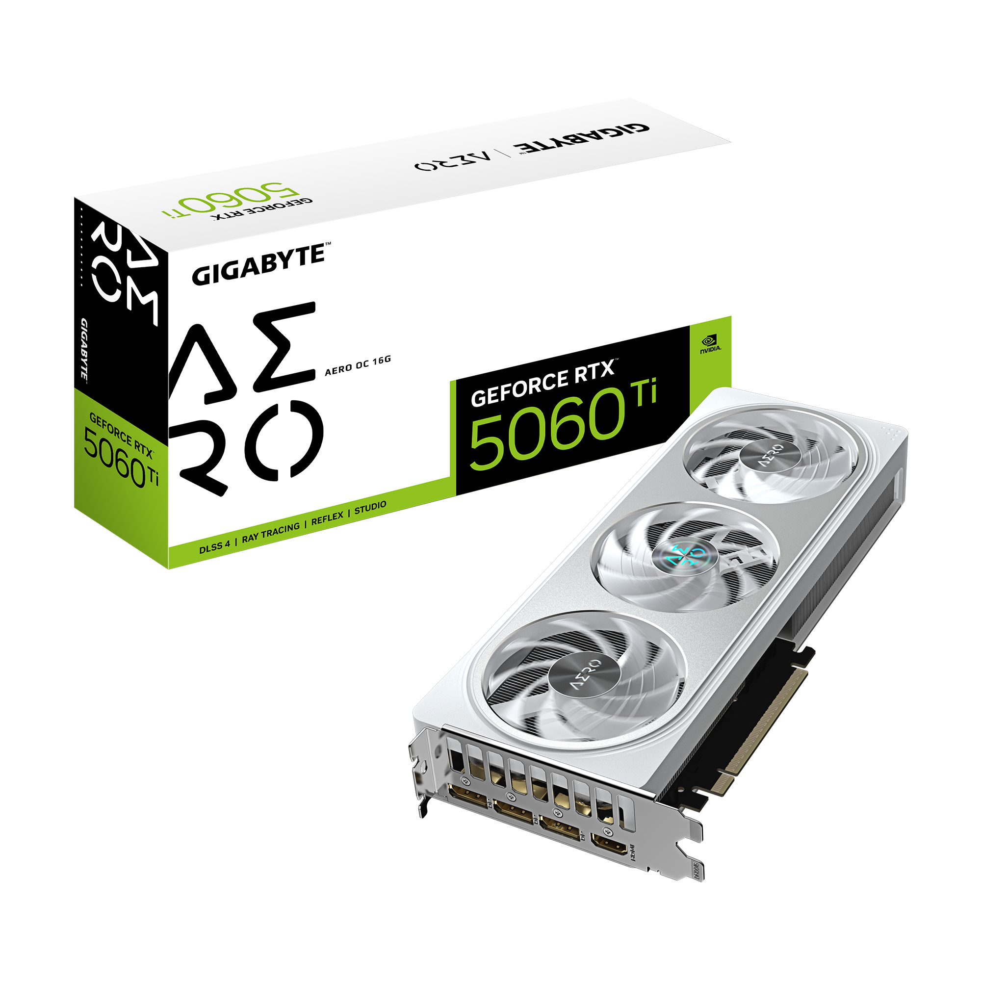 Gigabyte GeForce RTX 5060 Ti AERO OC 16G | NVIDIA | 16 GB | GeForce RTX 5060 Ti | GDDR7 | HDMI ports quantity 1 | PCI-E 5.0