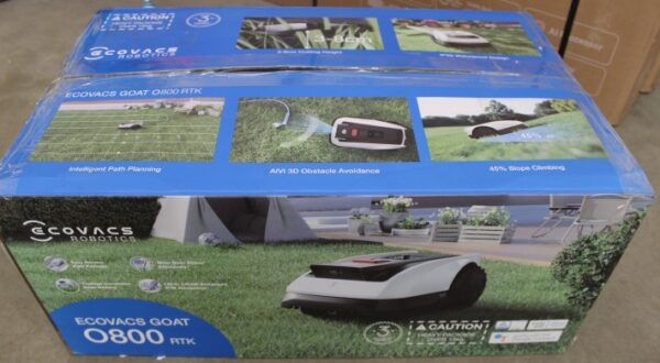 SALE OUT. Ecovacs GOAT O500 Panorama Lawn Mower, Robot, Up to 500 m², Al camera navigation, SmartEdge, White | Ecovacs | Lawn Mower GOAT O500 Panorama | Robot | NO ORIGINAL PACKAGING, USED, DIRTY, SCRATCHED, BENT LID LEG - Image 5