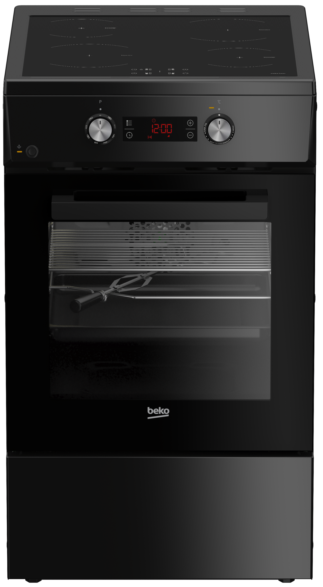 BEKO Cooker | FSM59305BDT | Hob type Induction | Oven type Electric | Black | Width 50 cm | Grilling | Depth 60 cm | 60 L