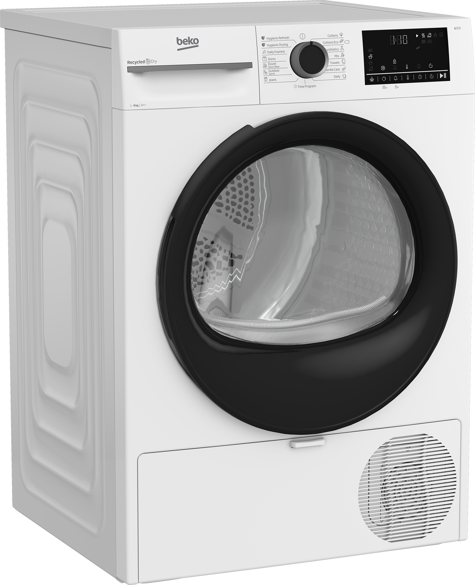 BEKO | Dryer Machine with Heat Pump | BM3T49230W | Energy efficiency class E | Front loading | 9 kg | Digital | Depth 60.7 cm | White - Image 6