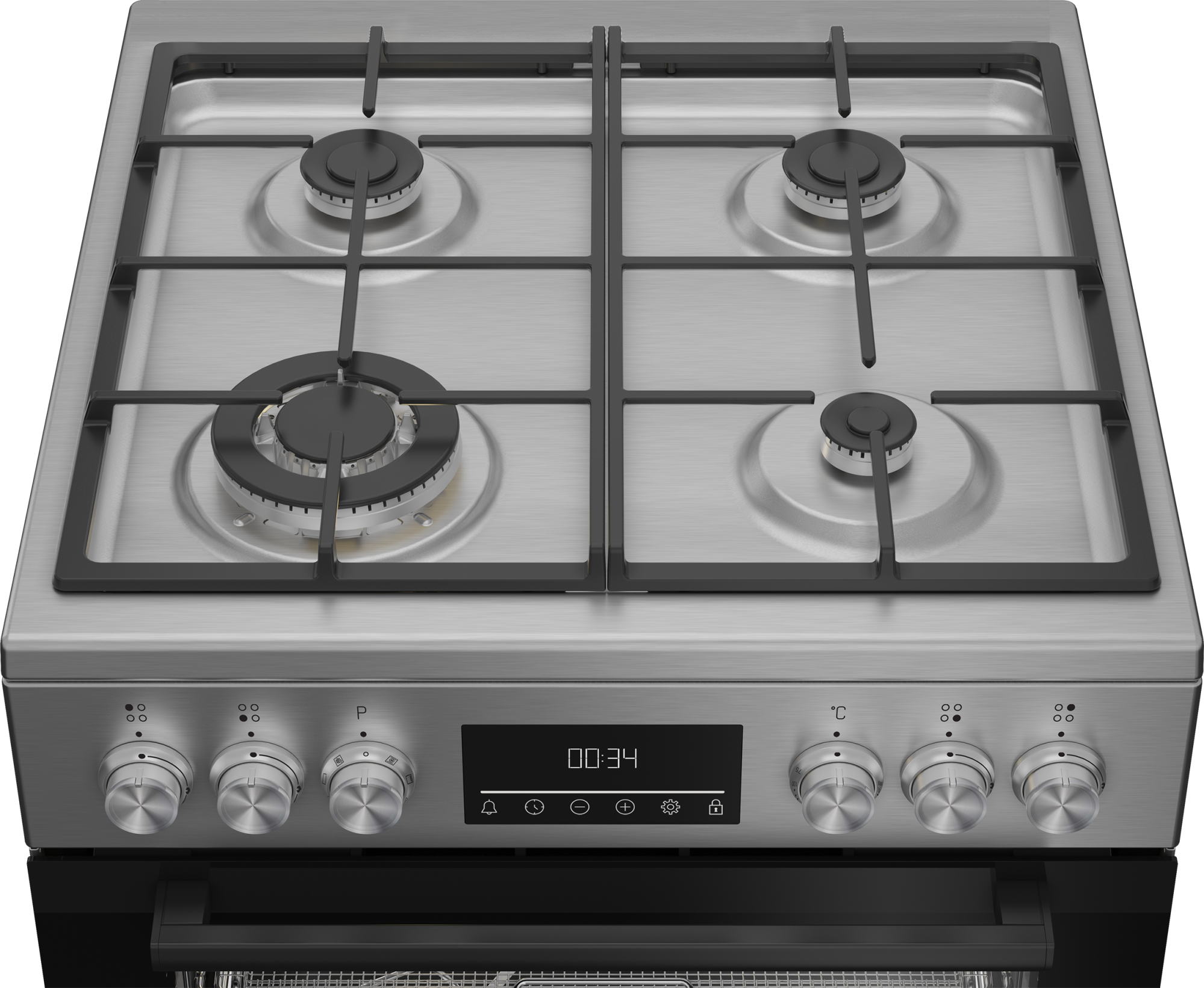 BEKO Cooker | FBMA61330GXDT | Hob type Gas | Oven type Electric | Stainless Steel | Width 60 cm | Grilling | LED | Depth 60 cm | 72 L - Image 5
