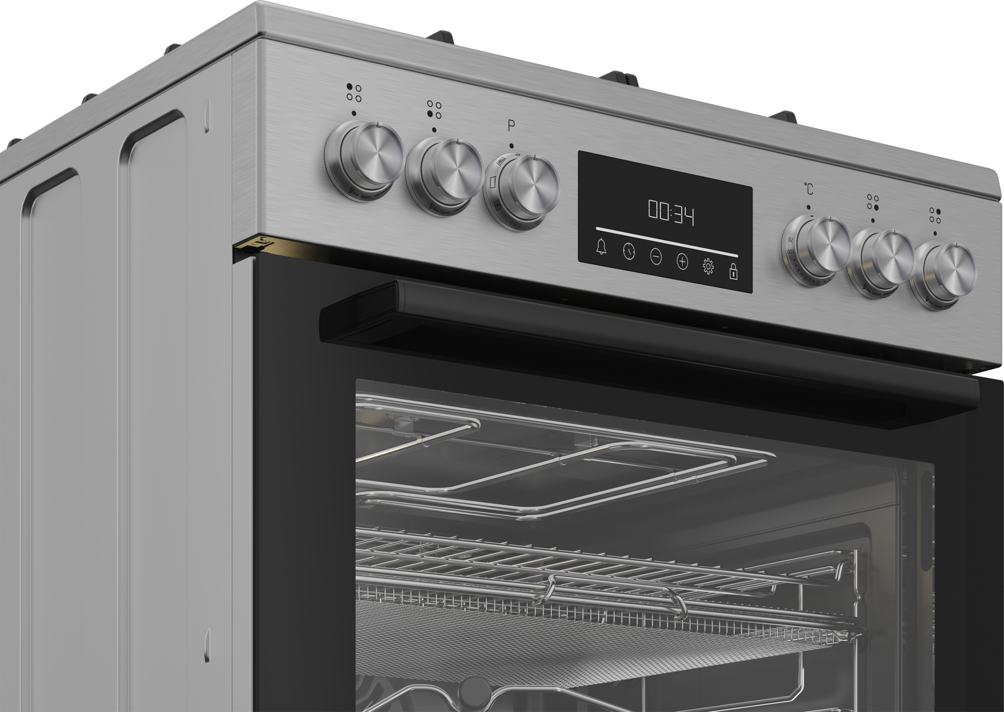 BEKO Cooker | FBMA61330GXDT | Hob type Gas | Oven type Electric | Stainless Steel | Width 60 cm | Grilling | LED | Depth 60 cm | 72 L - Image 6