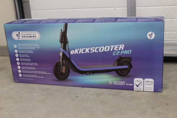 SALE OUT. Ninebot by Segway eKickScooter C2 Pro E, Black/Blue, UNPACKED, USED, SCRATCHES | Segway 24 month(s) | UNPACKED, SCRATCHED WHEEL PROTECTION - Image 2