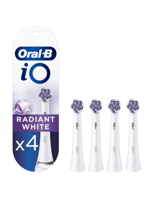 Oral-B | Toothbrush replacement | iO Radiant White | Heads | For adults | Number of brush heads included 4 | Number of teeth brushing modes Does not apply | White - Image 3