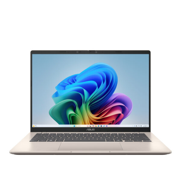 Asus Vivobook 14 X1407QA-LY045W | Platinum Gold | 14 " | IPS | WUXGA | 1920 x 1200 pixels | Anti-glare | Snapdragon X | X1 26 100 | 16 GB | LPDDR5X | Solid-state drive capacity 512 GB | Qualcomm Adreno GPU | Windows 11 Home | 802.11ax | Bluetooth version 5.3 | Keyboard language English | Keyboard backlit | Warranty 24 month(s)