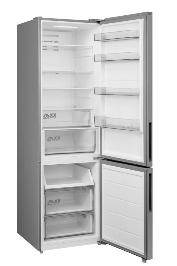 Midea Refrigerator | MDRB600MME46 | Energy efficiency class E | Free standing | Combi | Height 201 cm | No Frost system | Fridge net capacity 313 L | Freezer net capacity 130 L | Display | 35 dB | Stainless steel - Image 7