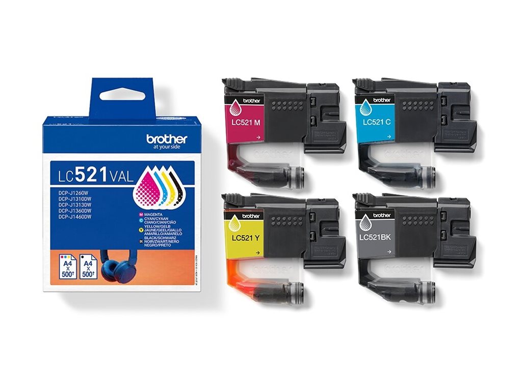 Brother LC521VAL | Ink Cartridge | Black, Cyan, Magenta,Yellow - Image 3