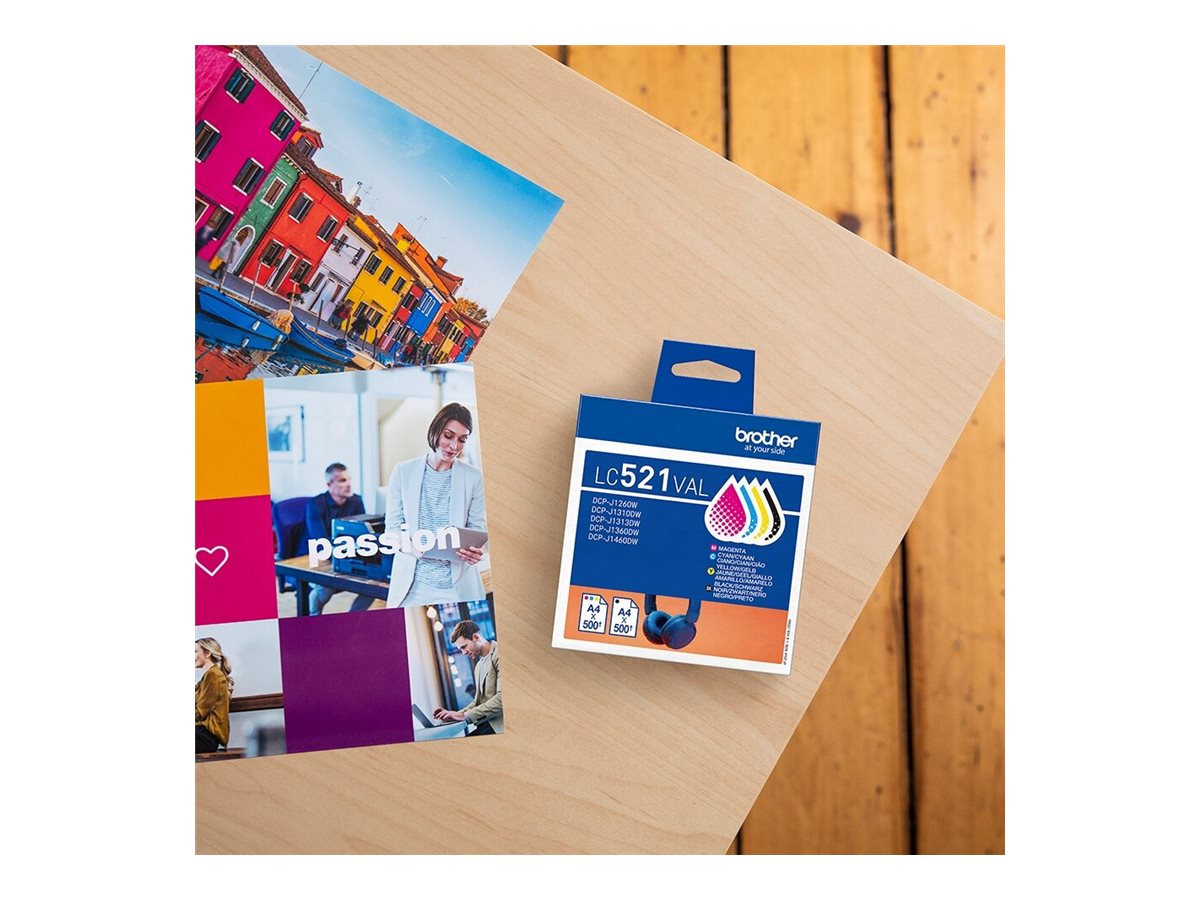 Brother LC521VAL | Ink Cartridge | Black, Cyan, Magenta,Yellow - Image 5