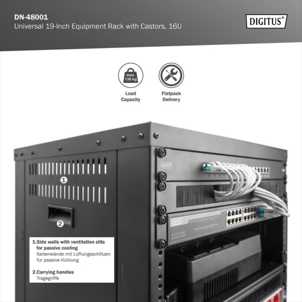 Digitus AVS Rack | DN-48001 | Black - Image 3