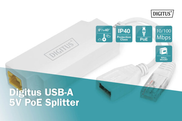 Digitus | USB-A 5V PoE Splitter | DN-95208 - Image 4