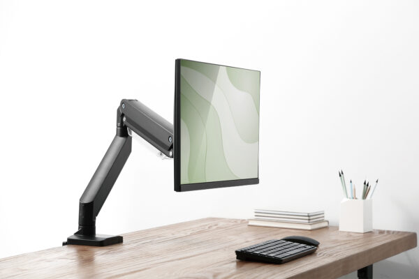 Digitus Desk Mount | Universal Single Monitor Mount with Gas Spring and Clamp Mount | Adjustable Height, Rotate, Tilt, Swivel | 15-35 " | Maximum weight (capacity) 15 kg | Black - Image 4