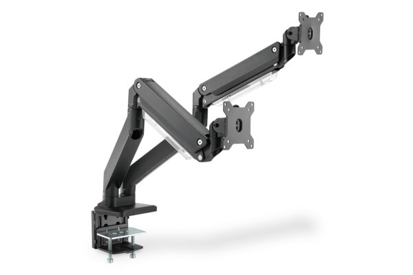 Digitus Desk Mount | DA-90427 | Adjustable Height, Rotate, Tilt, Swivel | 15-35 " | Maximum weight (capacity) 2x15 kg | Black - Image 4