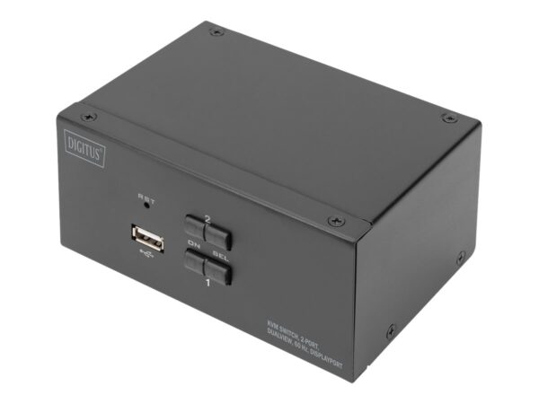 Digitus KVM Switch, 2-Port, Dual Display, 4K, DisplayPort | DS-12862 - Image 2