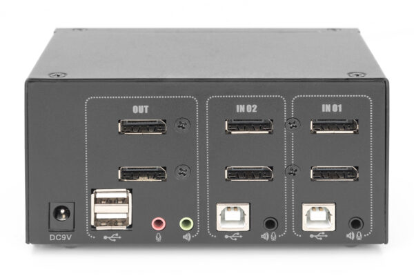 Digitus KVM Switch, 2-Port, Dual Display, 4K, DisplayPort | DS-12862 - Image 5