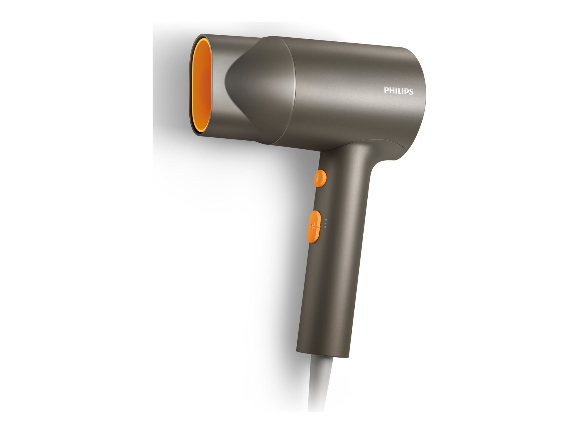 Philips | Hair Dryer | BHD321/00 3000 Series | 1600 W | Number of temperature settings 2 | Ionic function | Grey/Orange - Image 2