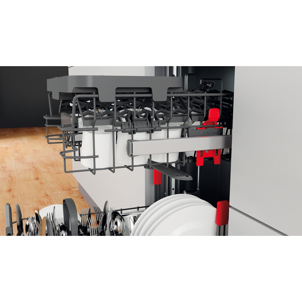 Whirlpool Dishwasher | WSIO 3T223 PCE X | Built-in | Width 45 cm | Number of place settings 10 | Number of programs 7 | Energy efficiency class E | Display | Inox - Image 7