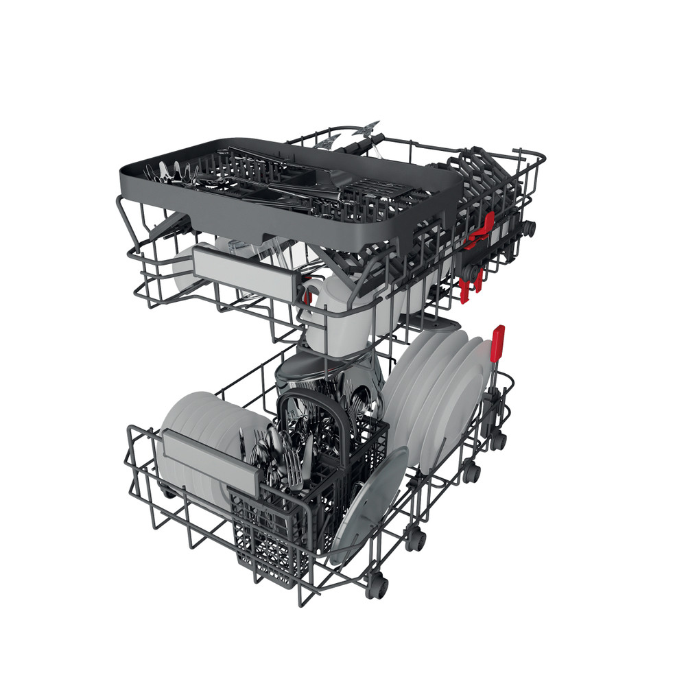Whirlpool Dishwasher | WSIO 3T223 PCE X | Built-in | Width 45 cm | Number of place settings 10 | Number of programs 7 | Energy efficiency class E | Display | Inox - Image 9