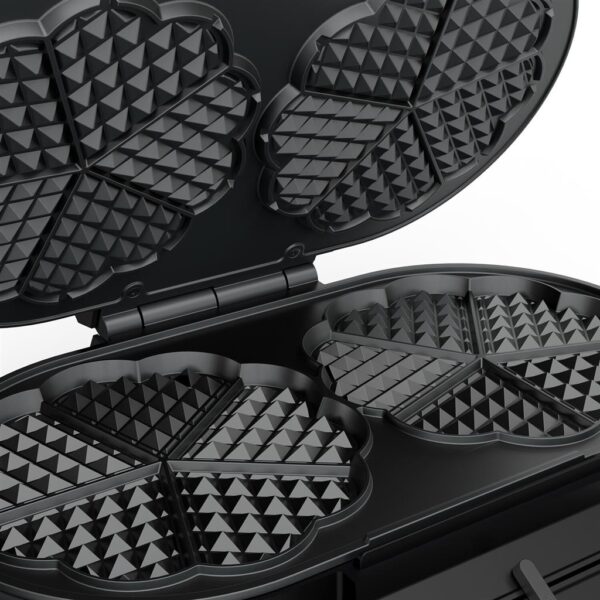 Princess Waffle Maker | 132384 | 1200 W | Number of pastry 10 | Heart shaped | Black - Image 5
