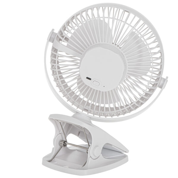 Adler Rechargeable Clip-on Desk Fan | AD 7342 | Table Fan | White | Diameter 15.5 cm | Number of speeds 3 | Oscillation | 5 W - Image 4